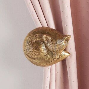 Anthropologie  Sleeping Fox Curtain Tieback - Brass